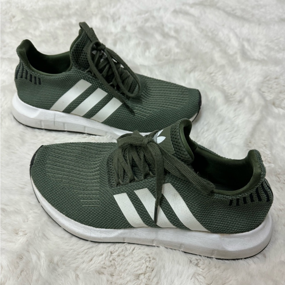 Adidas sneakers, army green, size 8.5